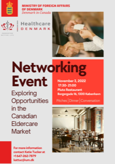 Videolink ApS has been invited to participate on a exclusive networking event with Canadian Eldercare Market Stakeholders in Copenhagen, November 3rd